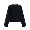 ZA Europa Transfronteriza Comercio Exterior Ropa de Mujer AliExpress Venta Caliente 2026 Pana Estilo Retro Americano Chaqueta Corta Abrigo