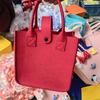 Bolsa de fieltro con lunares para regalo de boda, bolso de mano de fieltro con dibujos animados, bolsa de regalo portátil de fieltro para compras, ideal para hacer tú mismo.