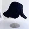 Sombrero de pescador de algodón puro con textura jacquard japonés para mujer, sombrero de tela para protección solar de verano, con lazo abierto en la espalda, sombrero tipo cubo visera, moderno