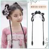 Peluca Dinastía Han para Niños, Aro para el Cabello Todo en Uno de Disfraz Antiguo, Peluca Estilo Antiguo, Accesorios para el Peinado de Niña, Tocado de Moño