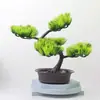 Flores Artificiais Plantas em Vasos Enfeites Árvore Falsa Pinheiro de Boas-Vindas Grande Pinheiro Negro de Bambu Plástico Bonsai Decoração de Planta Verde de Interior