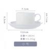 Taza y Platillo de Café de Porcelana de Hueso Blanco Puro, Taza y Platillo de Cerámica Simple para Aviación, Taza y Platillo Australiano, Taza Pequeña de Té para Hotel Restaurante, Taza para el Hogar