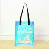 Bolsa Laser Pvc Transparente Tote Bag Impermeável Colorida Bolsa de Presente Bolsa de Mão Maquiagem Compras Bolsa de Gelatina Personalização