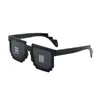Fiesta de Huevos Gafas Divertidas Escultura de Arena Celebridad de Internet Divertida Transmisión en Vivo Gafas de Mosaico de Píxeles Gafas de Sol Personalizadas para Discoteca