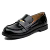 Zapatos Pequeños de Cuero Estilo Británico Retro, Zapatos JK para Mujer Estilo Japonés para Combinar con Faldas, Suela Blanda, Cómodos para Ponerse Fácilmente, Mocasines Versátiles de Suela Gruesa