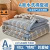 Colcha de Verão Algodão Classe A Grau Materno e Infantil Estilo Liso Sem Estampa Colcha para Ar Condicionado Colcha Fina de Verão Núcleo de Colcha Lavável à Máquina Colcha Fresca de Verão