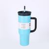 Vaso para Coche Nuevo Estilo Americano de 40oz con Asa, Vaso Aislado de Acero Inoxidable 304, Enfriador para Coche con Popote, Vaso para Hielo