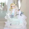 Decoración de Pastel Princesa Elsa Figuras Frozen Adornos Castillo Copo de Nieve Inserts Horneado Cumpleaños Niña Bebé