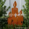 Velas Enferrujadas Novas Transfronteiriças Atmosfera de Natal Vaso de Flores Decoração de Jardim Enfeites Externos Artesanato de Ferro Dourado