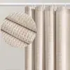 Venta al por mayor del fabricante Cortina de ducha impermeable de una sola capa con tejido gofrado grueso Partición de baño de hotel Ojales metálicos Exportación transfronteriza