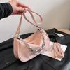 Bolso de Axila para Mujer 2024 Nuevo Texturizado para Mujer Cadena para el Hombro Bandolera Primavera y Verano Portátil Simple Bolso Cuadrado Pequeño Moderno