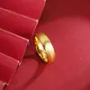 Anillo de Oro de Arena Vietnamita con Textura de Hielo Triturado, Anillo Tradicional de Superficie Lisa Escarchada para Hombres y Mujeres, Anillo de Pareja, Color Realista y Duradero, Anillo para la Cola
