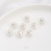 Bolsa para retención de color plata gruesa 8 mm bola hueca de flor nudo chino mariposa Xiangyun cuentas redondas joyería hecha a mano con cuentas accesorios de cuentas