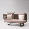 Sofá de exterior, silla de sofá de ratán, juego de tres piezas, muebles de exterior para el ocio, resistente al agua y al sol, ratán tejido, muebles para jardín y patio