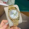 Relógio masculino mais vendido internacionalmente, luxo leve, cravejado de diamantes, mostrador grande, pulseira de aço, calendário, relógio estilo Rolex, série Datejust, relógio de pulso a quartzo