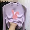 Nova coleção outono e inverno: Camiseta casual versátil de manga comprida para crianças, com gola semi-alta quentinha e feita de um tecido macio e confortável.