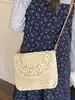 Bolso de Paja de Color Sólido Bohemio Bolso de Hombro para Mujer Bolso de Playa para Vacaciones en la Costa Bolso Cruzado Personalizado para el Trabajo y la Playa
