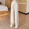 Pantalones de pierna ancha estrechos hechos a medida para mujer, nuevo estilo otoño 2026, finos, holgados, de tie-dye rectos, de cintura alta, adelgazantes y elegantes