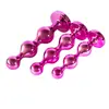 Novo Plug Anal de Metal Rosa com Três Bolas para Adultos Homens e Mulheres Produtos Eróticos SM Brinquedo de Masturbação Sedução Plug Anal
