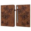 Adecuado para Funda de Cuero Plana para Lenovo Tab M9 Pad Pequeño Nuevo 11.5 Mariposa Escarchada Retro con Tarjetero