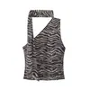 Artículo Caliente Transfronterizo de AliExpress Primavera 2026 Nuevo Top de Bufanda con Estampado Animal 5039851 Falda Midi 5039852