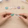Colgante de gota de aceite estilo océano, concha, estrella de mar, perla, aleación de zinc, para pendientes, collares, pulseras DIY, accesorios de joyería para la playa