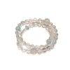 A pulseira de cristal de laço duplo original de cristal branco natural e água-marinha da Mingtai Jewelry é refrescante e versátil para o verão, com um design fresco e simples.