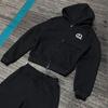 Casual Casual Perezoso Moda Callejera Holgado Sudadera con Capucha Cremallera Fresca Moderna Manga Larga Sudadera Otoño Hip-Hop Ins Shorts