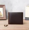 6003 Precio Especial Mercancía de Exportación Ropa de Final de Temporada Cartera para Hombre Cuero Genuino Piel Crazy Horse Piel de Vaca Cartera Portatarjetas Bancarias Tarjeta de Crédito Bolso Retro