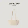 Bolsa Tote Color Sólida Estilo Preguiçoso Transfronteiriça Feminina para Trabalho e Deslocamento Estilo Coreano Versátil Simples Casual Nova Bolsa de Ombro Único