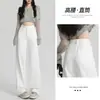 Jeans Rectos Negros para Mujer Otoño e Invierno Forrados de Polar Cintura Alta Tipo Pera Pierna Gruesa Cadera Ancha Adelgazantes Pantalones de Pierna Ancha Estrecha
