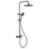 Juego de ducha de cobre macizo, cabezales de ducha presurizados para uso doméstico, de techo y de mano, sistema completo de ducha para baño