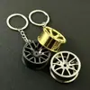 [Jiayi] Llavero de modificación de coche transfronterizo redondo hierba de cinco hojas rueda de loto aleación de zinc accesorios metal