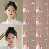 Horquilla Rosa Corazón de Niña Dulce para Mujer Niños Estilo Nacional Falda Cara de Caballo Horquilla Hanfu Cabello de Alta Calidad Horquilla Disco para el Cabello Tocado