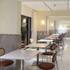 Mesa y silla combinadas para tienda de postres, té con leche y celebridades de Internet, restaurante temático, puesto de barbacoa, tienda de aperitivos, mesa y sillas comerciales de pizarra