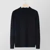 Suéter para Hombre Otoño e Invierno Color Sólido Holgado Cuello Redondo Jersey de Punto Juventud Simple Cálido Prenda Base de Punto