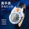ZH360 Light Luxury Diamond-incrustado USB Charging Windproof Real Watch Lighter