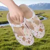 Sapatos de mãe de verão Sandálias de enfermeira Sandálias com buracos Sapatos confortáveis com vazamentos Sandálias grandes femininas de sola macia para áreas externas Sapatos de malha