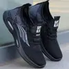 Zapatos Casuales Flyknit para Hombre, Zapatos Transpirables para Correr al Aire Libre, Zapatos Deportivos para Hombre con Cordones de Comercio Exterior, Diseño Hueco, Casuales y Versátiles