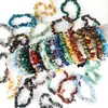 Gema de Cristal Natural Pulsera de Cristal Blanco Amatista Pulsera Irregular Joyería Decoración Personalizada Fabricante Mayorista