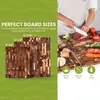 Set Creativo de Acacia de Tres Piezas con Base para Uso Doméstico, Incluye Fregadero y Tabla de Cortar Dividida, Tabla de Cortar de Cocina Multipropósito