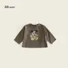 Otoño 2025 Ropa Infantil Nuevas Camisetas Infantiles Niñas Niños Camisas Estilo Bosque Ropa de Otoño Estilo Coreano Camisas de Algodón Lavado t