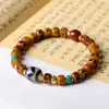 Pulseira Original Tibetana de Osso Esculpido com Cilindro do Mantra de Seis Sílabas Wenwan Dente de Tigre Pulseira de Contas Dzi Dropshipping