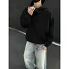 Chaqueta con capucha para hombre Transfronteriza 2025 Otoño Holgada Versátil Color Sólido Abrigo Corto para Hombres Bajos