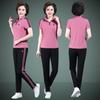 Traje Deportivo de Verano para Madres Nuevas 2021 Moda para Mujeres de Mediana Edad y Mayores Camiseta de Manga Corta de Dos Piezas para Mujer 40 Años 50