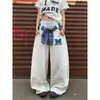 Saia Xadrez Patchwork Estrutura da Barra Design Outono e Verão Calças de Moletom Unissex Retro Americano Estilo Preguiçoso Comprimento Total Calças Parachute Tendência