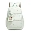 Mochila de estilo dulce de gran capacidad y múltiples compartimentos, modelo popular para chicas de secundaria y preparatoria, mochila escolar que protege la columna vertebral, mochila de alto valor estético