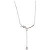 Collar coreano con diseño de arco y sonrisa para mujer, cadena de clavícula con borlas de gota de agua y diamantes brillantes, nuevo diseño de nicho de verano