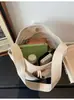 Bolsa de Lona Linda Estilo Japonés para Mujer con Bordado de Dibujos Animados, Gran Capacidad, Adecuada para el Trabajo Diario, Bolso Cruzado de un Solo Hombro, Bolsa de Tote para Artículos Varios de Oficina