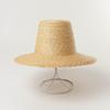 Sombrero de paja de ala ancha de copa alta plana nuevo de primavera y verano estilo europeo y americano parasol para exteriores protector solar forma cóncava sombrero de paja de pasarela
